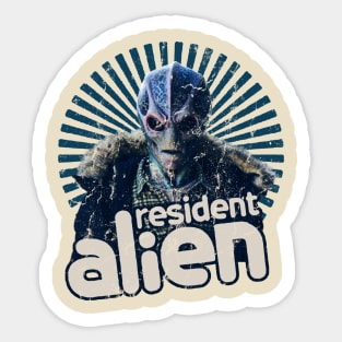 Vintage resident alien Sticker